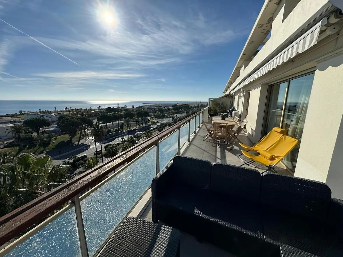 Nice, Exceptional Sea View, Top Floor, Parking Apartment Nice